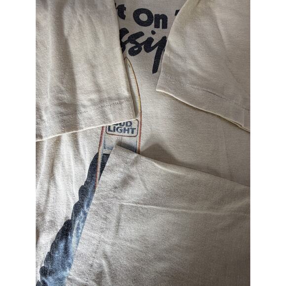 Vintage 80s Bud Light Shirt Mens L Scarab Speed Boat Assault On The Mississippi - Picture 11 of 12